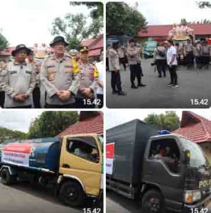 Polres Binjai dan Polres Asahan Kirim Bantuan Kemanusiaan ke Kabupaten Langkat