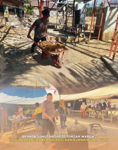 Brimob Polda Sumut Hadir Ditengah Warga, Dapur Lapangan Beroperasi dan Rumah Mulai Pulih