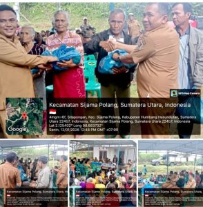Pemkab Humbang Hasundutan Serahkan Bantuan Sembako kepada Masyarakat Terdampak Bencana di Kecamatan Sijamapolang