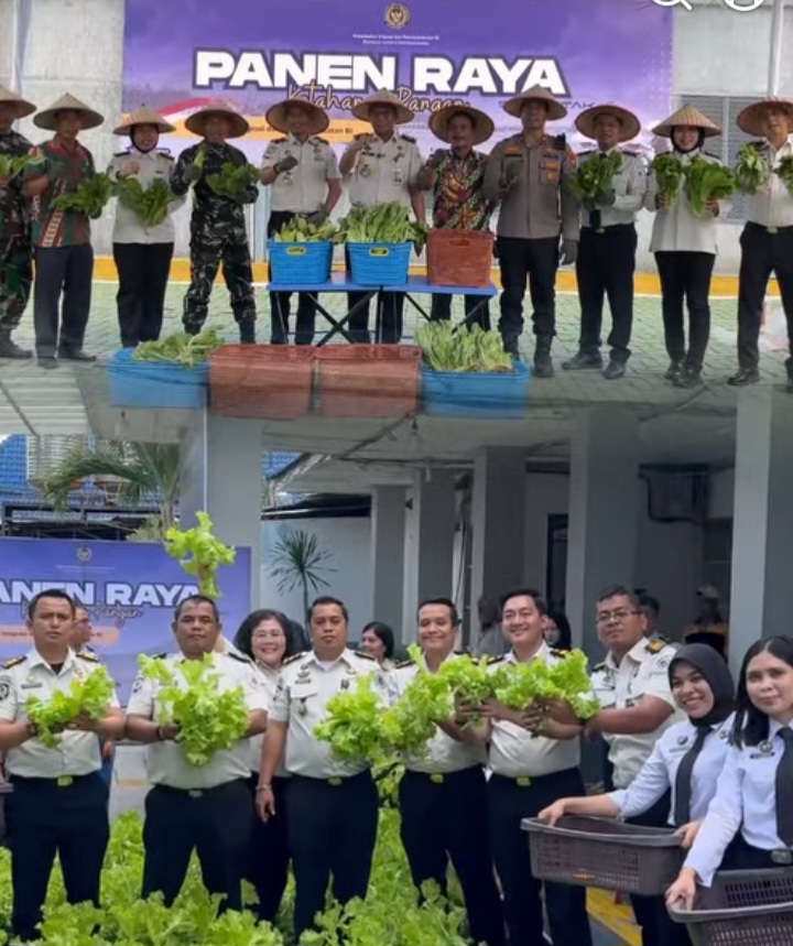 Rutan Kelas I Medan Ikuti Kegiatan Panen Raya Serentak Pemasyarakatan⠀⠀⠀⠀⠀⠀