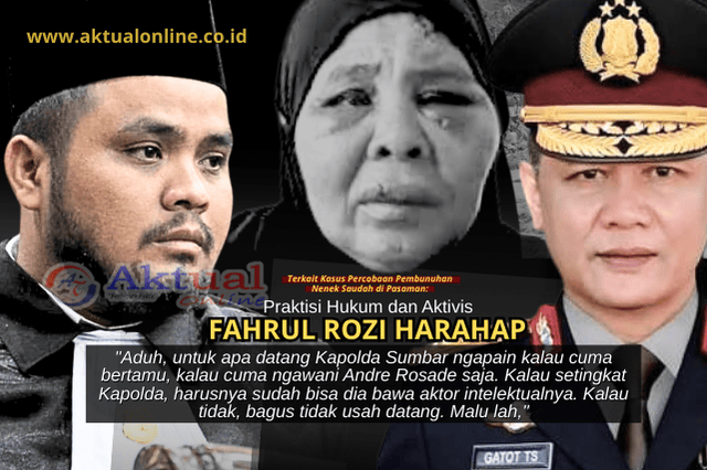 Kehadiran Kapolda Sumbar Harusnya Bawa Aktor Intelektual Tambang Emas Ilegal, Biar Hati Nenek Saudah Lekas Sembuh