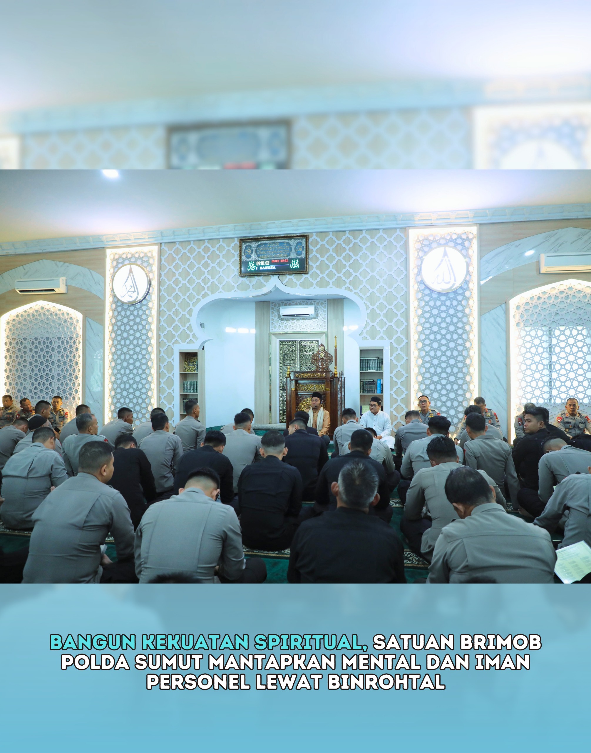 Bangun Kekuatan Spiritual, Satuan Brimob Polda Sumut Mantapkan Mental dan Iman Personel Lewat Binrohtal