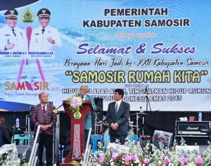 Hari Jadi ke-22 Kabupaten Samosir, Vandiko :Samosir Rumah Kita, Harus Dijaga Bersama untuk Generasi Mendatang