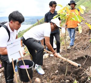 Wabup Samosir Tanam Pohon di Lereng Gunung Pusuk Buhit, Perkuat Komitmen Pelestarian Alam