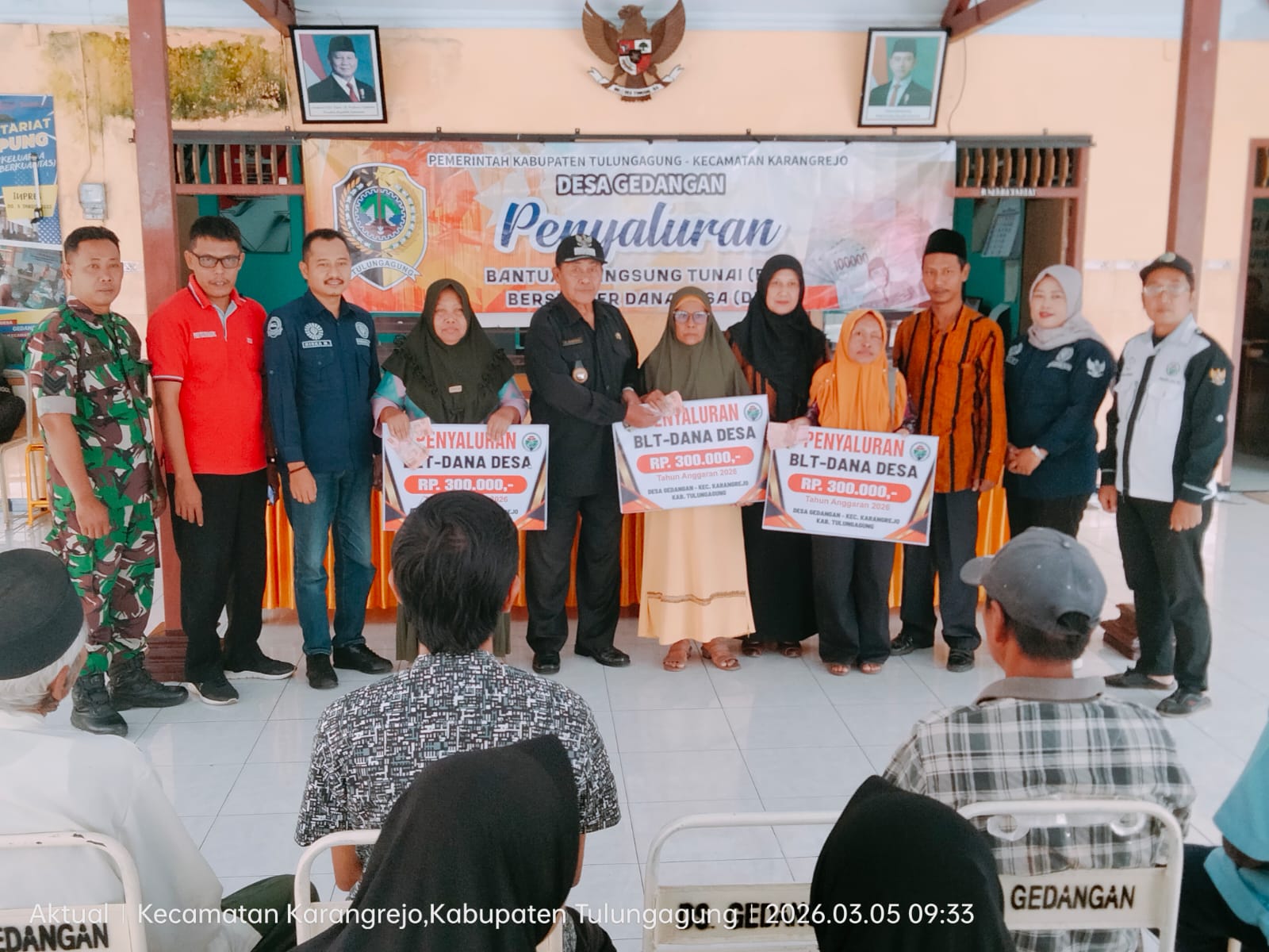 BLT Dana Desa Gedangan 2026 Disalurkan, Warga Terbantu di Bulan Ramadhan