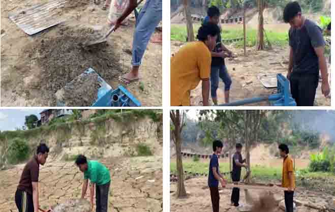 Bantu Pemulihan Pasca banjir, Mahasiswa UMN Al-Washliyah bersama Dosen Turun Langsung di Desa Lubuk Sidup