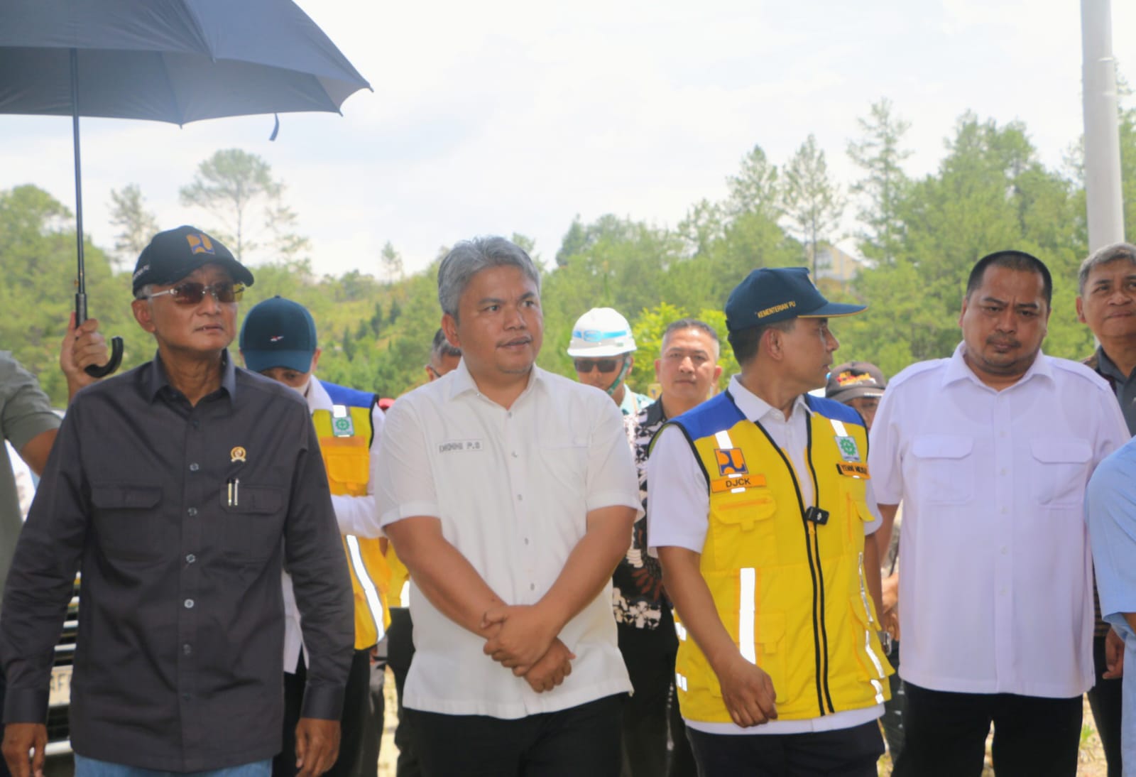 Wakil Bupati Taput Sambut Kunjungan Menteri PU Tinjau SPAM IKK Tarutung
