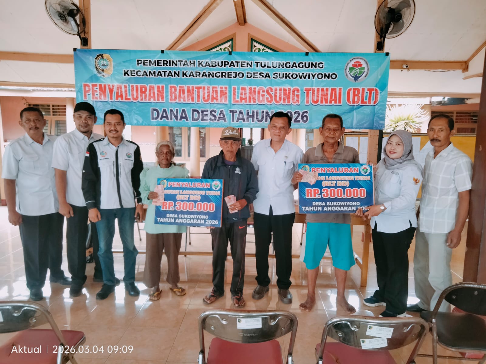 BLT Dana Desa 2026 Disalurkan ke 10 KPM di Sukowiyono