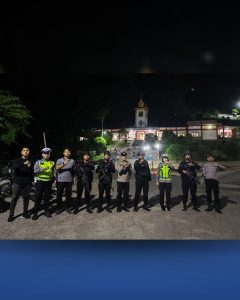 Brimob Siaga Amankan Malam Paskah di Gunungsitoli, Patroli Humanis Jaga Kamtibmas Tetap Kondusif