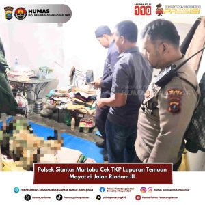 Polsek Siantar Martoba Cek TKP Laporan Temuan Mayat di Jalan Rindam III