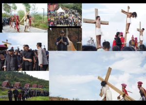 Refleksi Jumat Agung, Bupati Taput Hadiri Visualisasi Jalan Salib di Siatas Barita