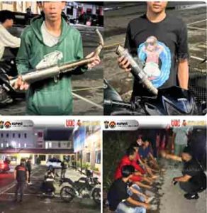 Polres Pematangsiantar Patroli,Enam Sepedamotor Knalpot Brong Diamankan