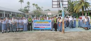 Sat Lantas Polres Pelabuhan Belawan Gelar Police Goes To School di SMA Negeri 9 Medan