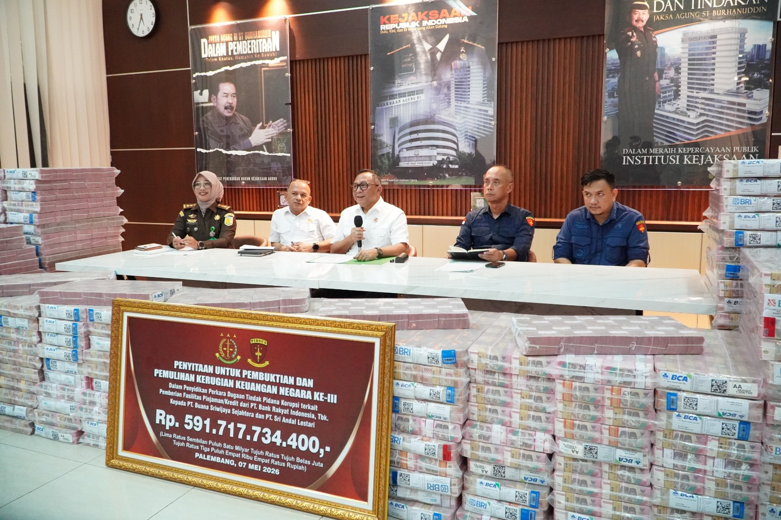 Terkait Perkara Korupsi Salah Satu Bank Pemerintah, Kejati Sumsel Selamatkan Uang Negara Sebesar Rp ± 1,2 Triliun