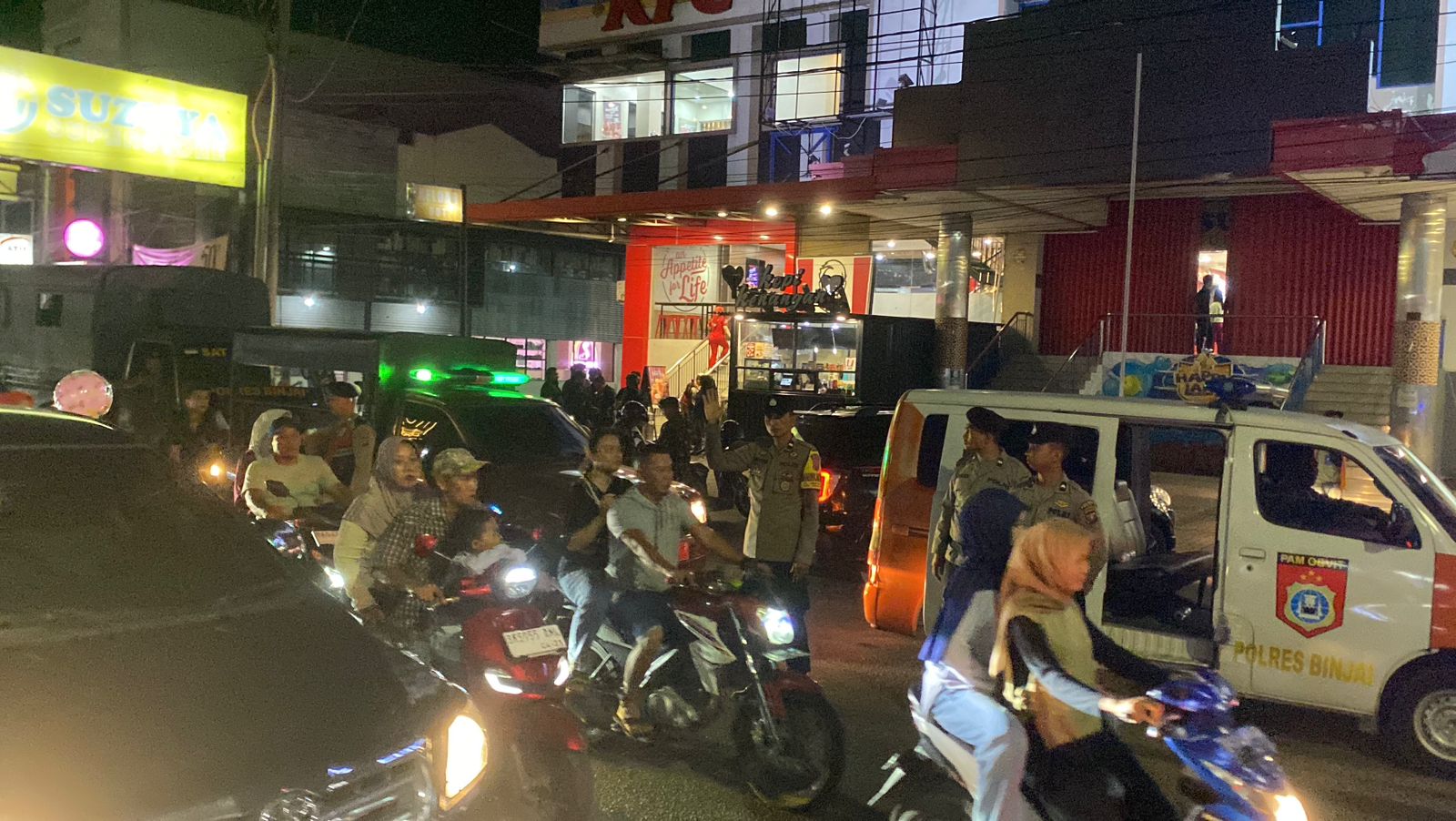 Pasca Pemadaman Listrik,,Polres Binjai Gelar Patroli Skala Besar Antisipasi 3C dan Kejahatan Jalanan