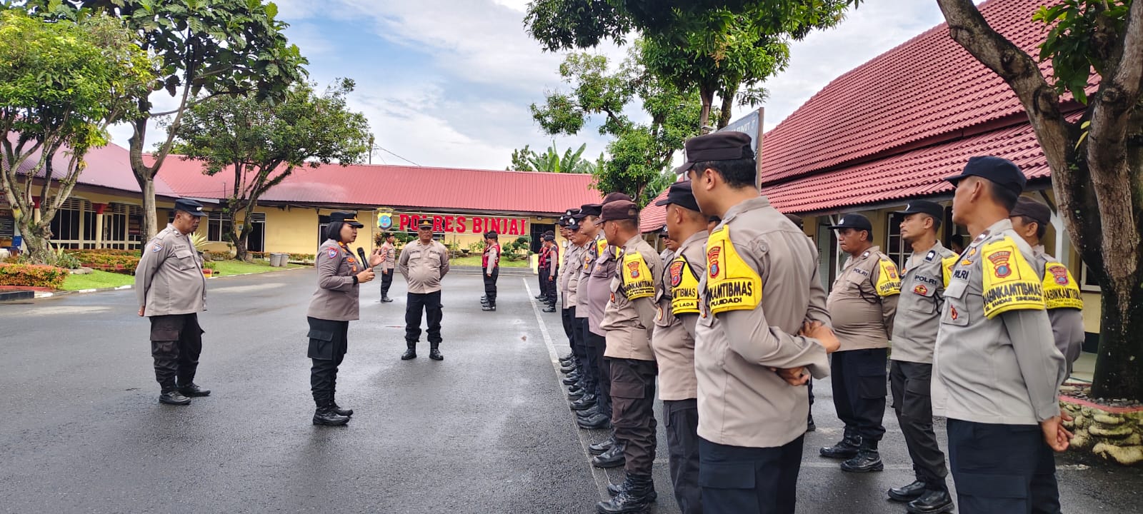 Jaga Kamtibmas, Polres Binjai Gelar Apel Gabungan Sat Binmas