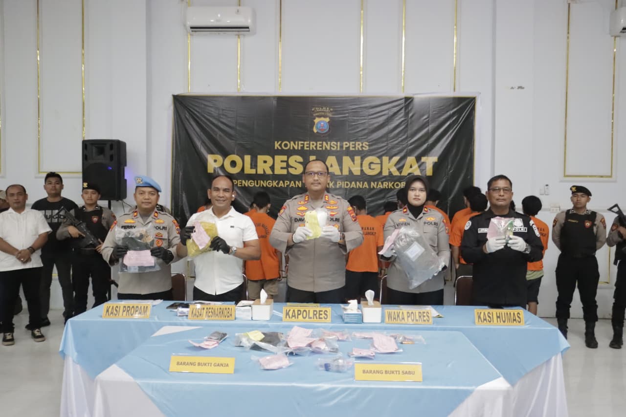 Kapolres Langkat Paparkan Pengungkapan 33 Kasus Narkotika dalam Ops Antik Toba 2026