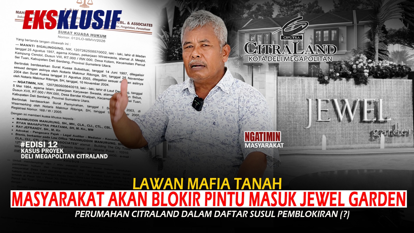 Masyarakat Akan Blokir Pintu Masuk Jewel Garden, Perumahan Citraland Dalam Daftar Susul Pemblokiran (?)