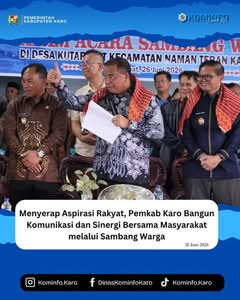 Serap Aspirasi Rakyat, Pemkab Karo Bangun Komunikasi dan Sinergi Bersama Masyarakat melalui Sambang Warga