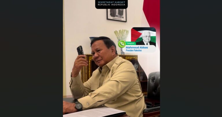 ‎Presiden Prabowo Telponan, Tegaskan Dukungan Indonesia untuk Perjuangan Rakyat Palestina ‎