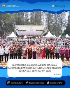 Bupati Karo Ajak Semua Pihak Majukan Pariwisata dan Hortikultura melalui Festival Bunga dan Buah Tahun 2026