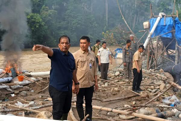 Atas Arahan Gubsu Bobby, Pemprov Sumut Lanjutkan Penertiban Tambang Ilegal di Sungai Batang Gadis