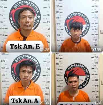 Satresnarkoba Polres Batu Bara Ungkap Empat Kasus Peredaran Narkotika dengan Empat Tersangka