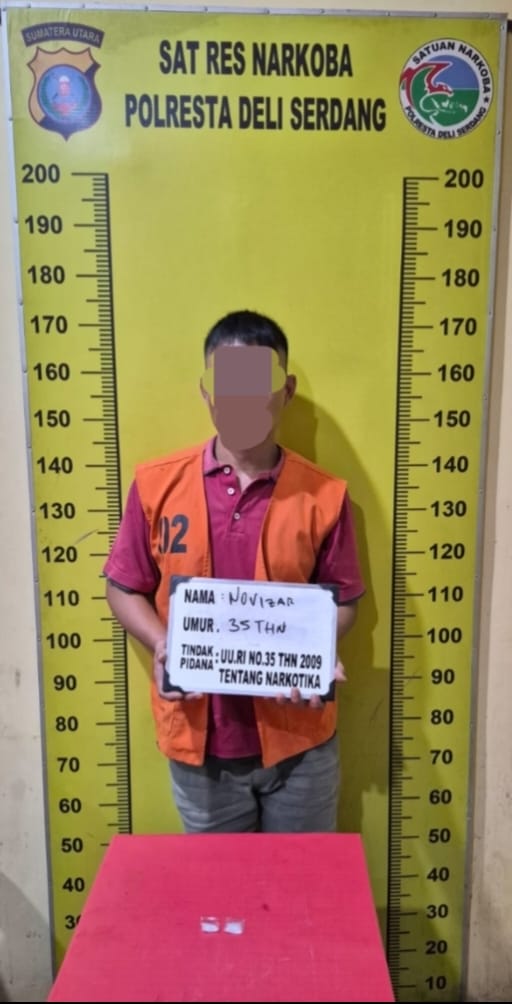 Satresnarkoba Polresta Deli Serdang Ungkap Kasus Peredaran Narkotika, Seorang Pria Diamankan