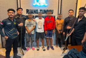 Polres Pelabuhan Belawan Amankan 4 Pelaku Tawuran dan 4 Sajam