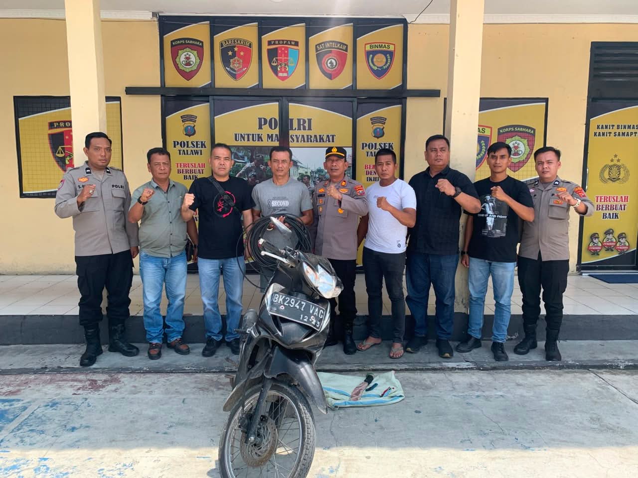 Pelaku Pencurian Kabel Tower Ditangkap Polsek Talawi