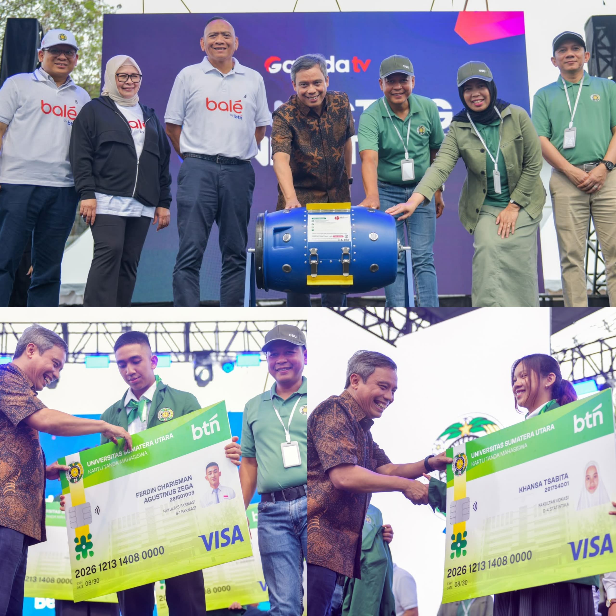 Perluas Dukungan untuk Ekosistem Transaksi Kampus, BTN Luncurkan 9.800 KTM Co-Branding USU