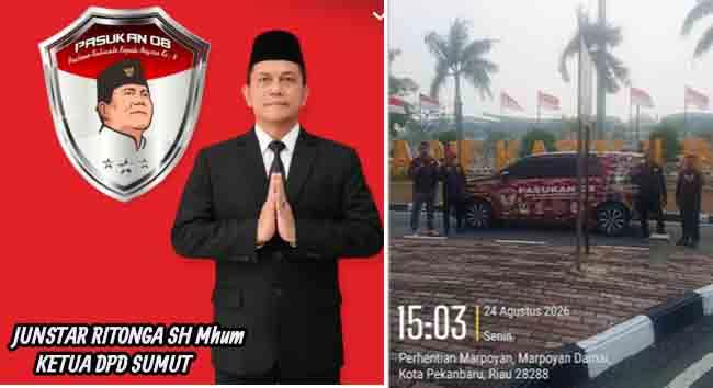Ketua DPD Pasukan 08 Sumut,Junstar Ritonga SH,MH Apresiasi Kepedulian Presiden Prabowo Tinjau Karhutla di Riau