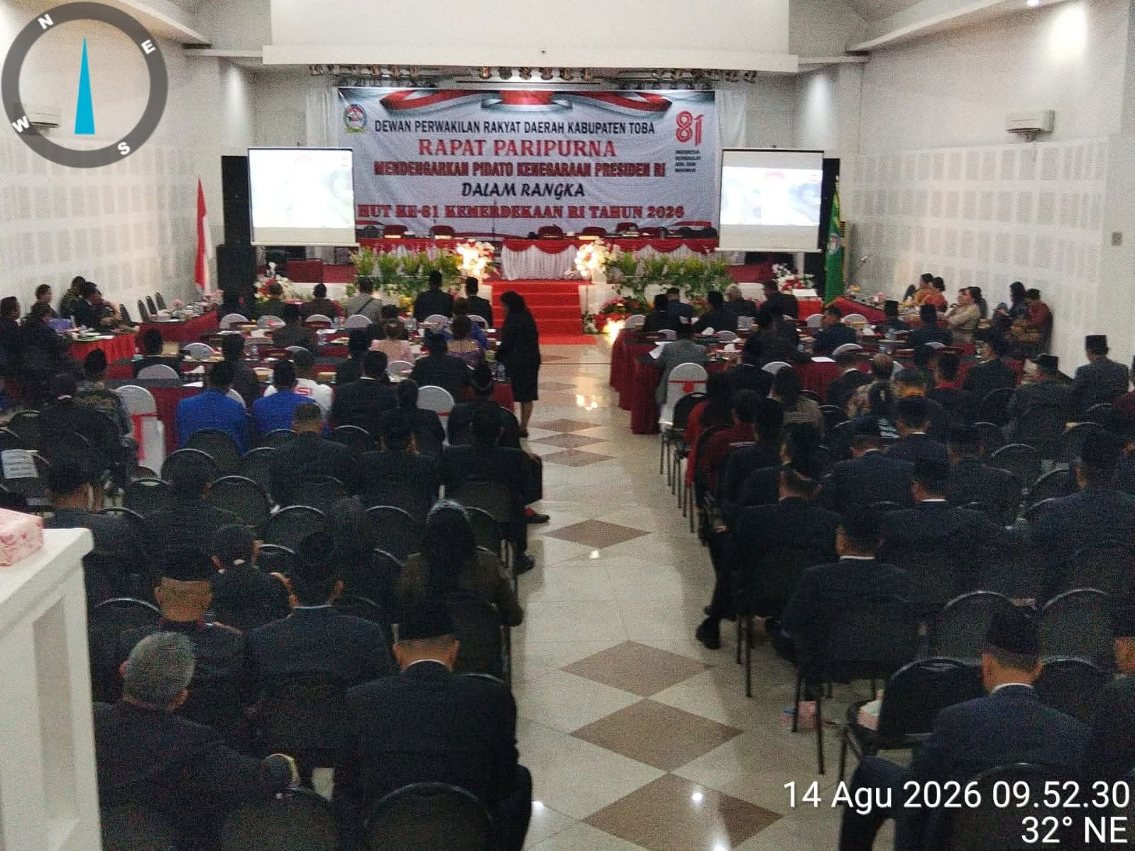Bupati Toba Bersama Forkopimda Hadiri Paripurna Istimewa, Dengarkan Pidato Kenegaraan Presiden Prabowo Subianto
