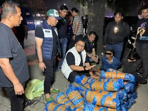 Kejar dan Tabrak Mobil Pelaku, Satres Narkoba Polrestabes Medan Gagalkan Pengiriman 93 Kg Ganja
