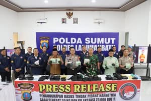 Polres Labuhanbatu Ungkap 30 Kilogram Sabu dan 20.000 Butir Pil Ekstasi