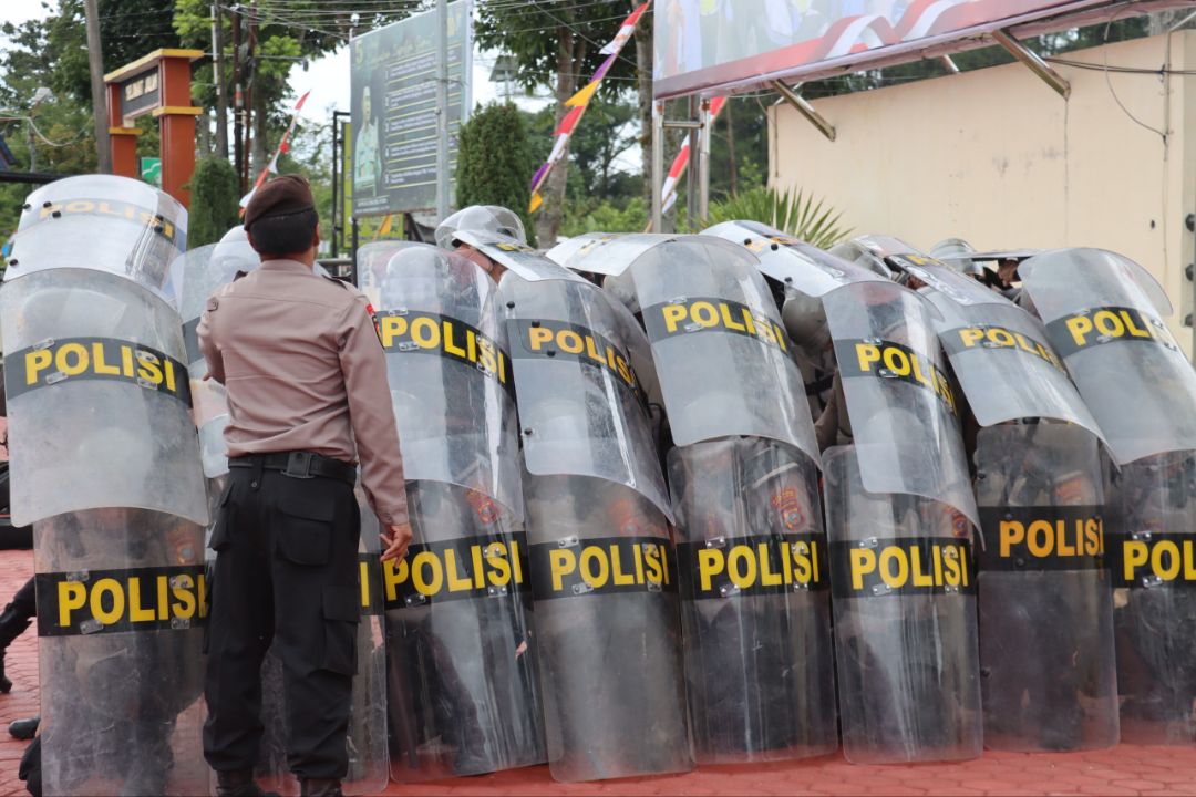 Latihan Dalmas Rutin, Polres Humbahas Pastikan Personel Siap Hadapi Situasi Lapangan
