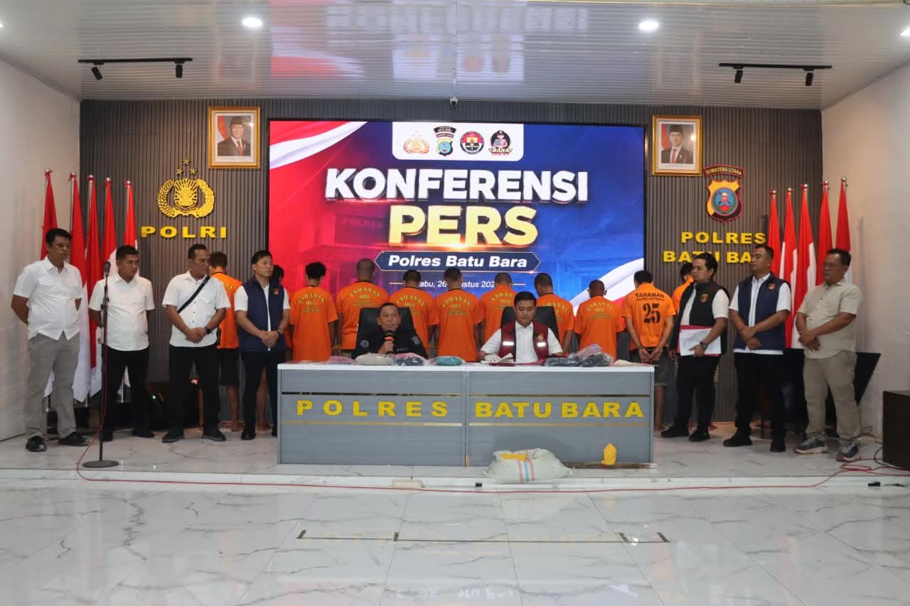 Polres Batu Bara Ungkap 10 Kasus 3C, 17 Tersangka Diamankan