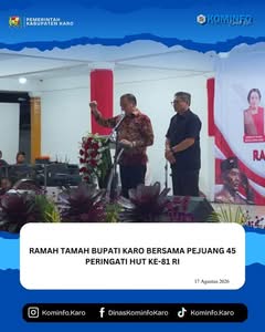 Ramah Tamah Bupati Karo Bersama Pejuang 45 Peringati HUT ke-81 RI