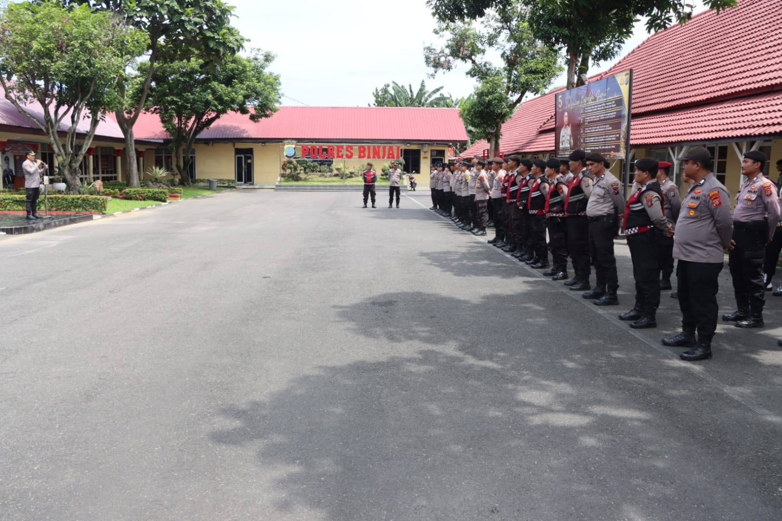 Kapolres Binjai Cek Langsung Kesiapsiagaan Pleton Dalmas