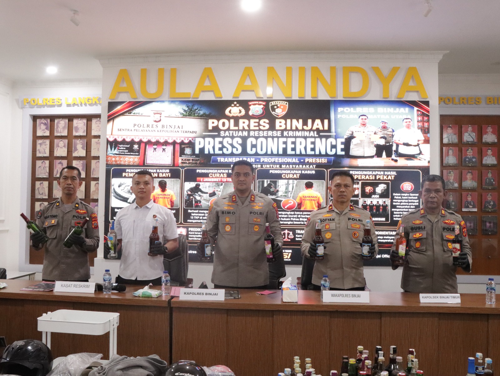 Polres Binjai Release Pengungkapan Kasus Pembuangan Bayi, Curas, Curat dan Hasil Operasi Pekat Toba 2026