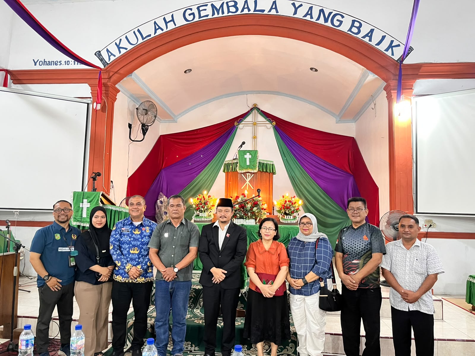 Camat Medan Area Berkunjung ke Gereja GKPI Rukun Damai