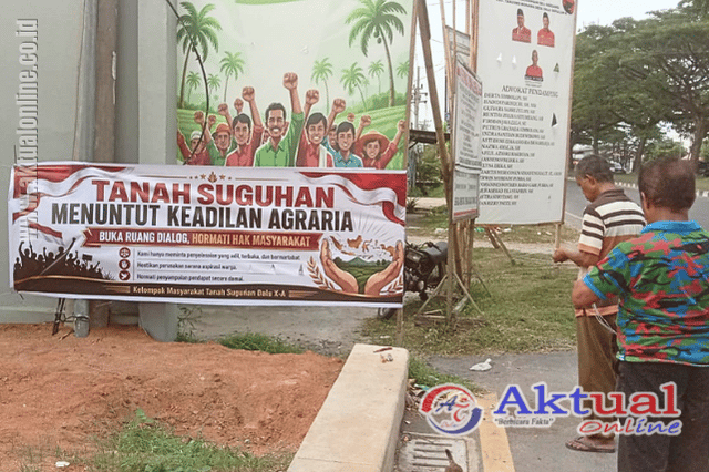 Teror OTK Tak Bikin Keder, Warga Dalu X-A Kembali Tancapkan Spanduk Protes Lahan CitraLand Tanjung Morawa