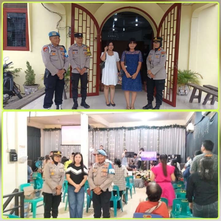 Hadir Menjaga Keamanan serta Menyapa dengan Kasih, Kapolsek Binjai Dampingi Jemaat Ibadah dan Kegiatan Sosial di Gereja