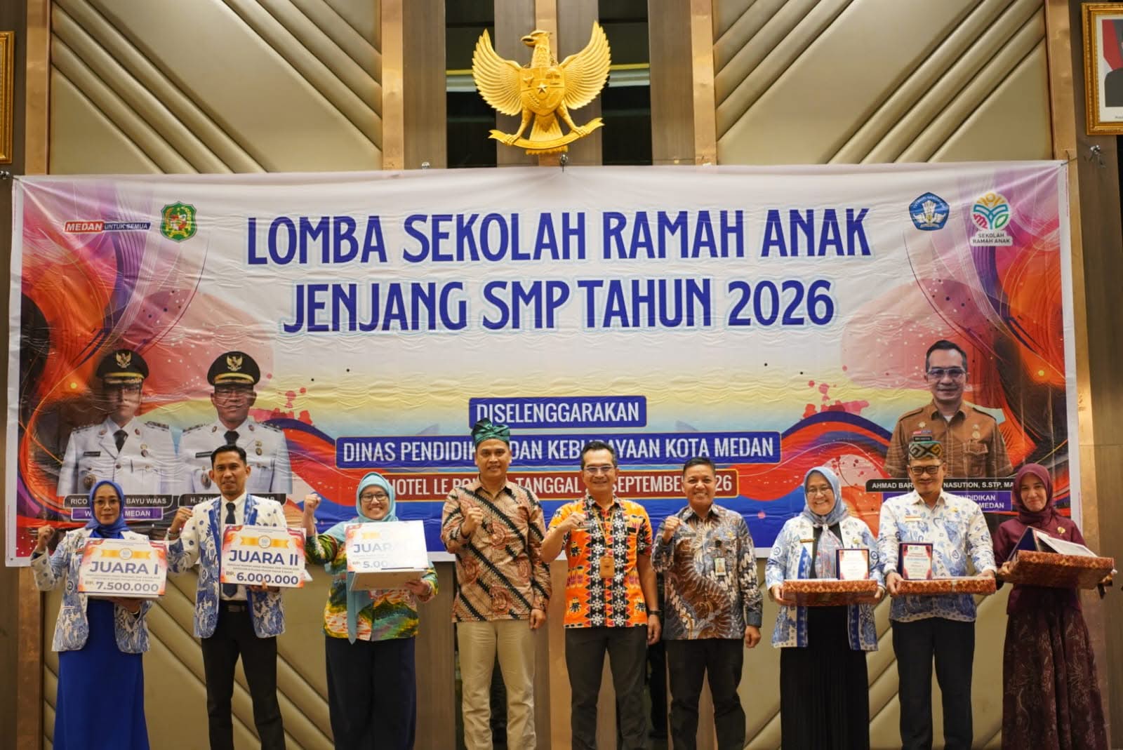 UPT SMP Negeri 2 Medan Raih Harapan 1 Sekolah Ramah Anak Tipe B