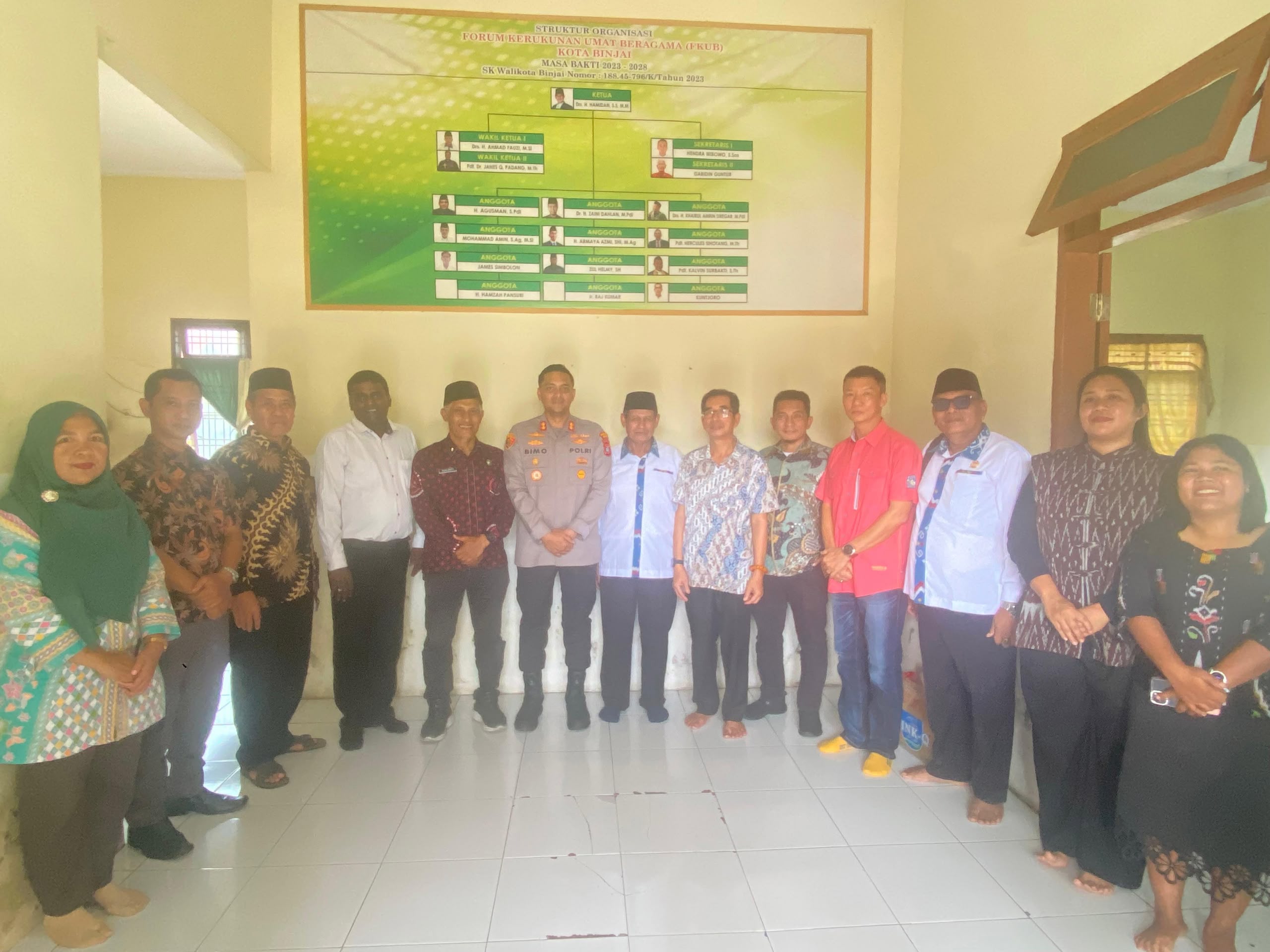 Jaga Kerukunan dan Kamtibmas,Kapolres Binjai Jalin Silaturahmi dengan FKUB