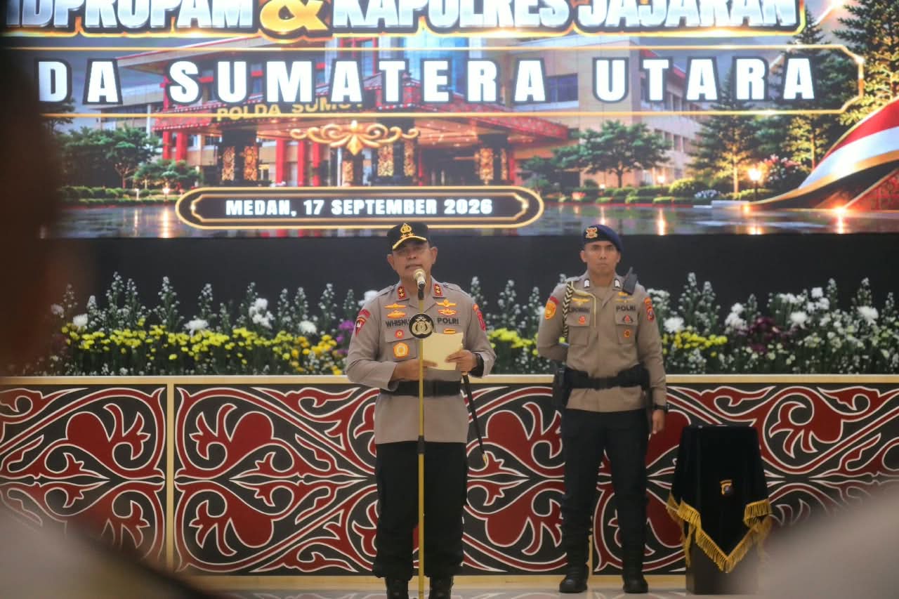 Kapolda Sumut Lantik Sejumlah Pejabat Baru, Tekankan Profesionalisme dan Responsivitas