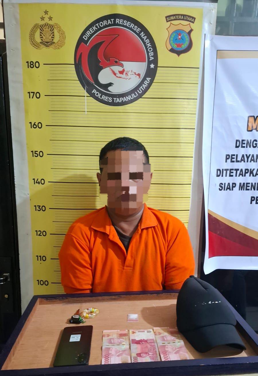 Sembunyikan Sabu Dalam Topi, JS Ditangkap Polres Taput