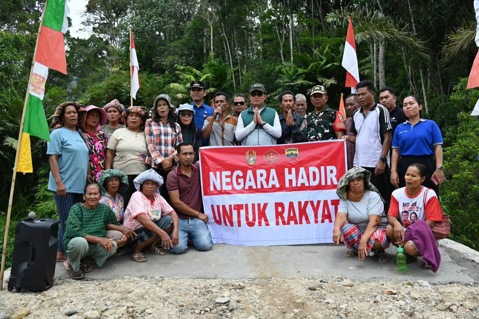 Jembatan Nahornop di Desa Tukka Dolok Pakkat Selesai Dibangun, Buka Akses Warga