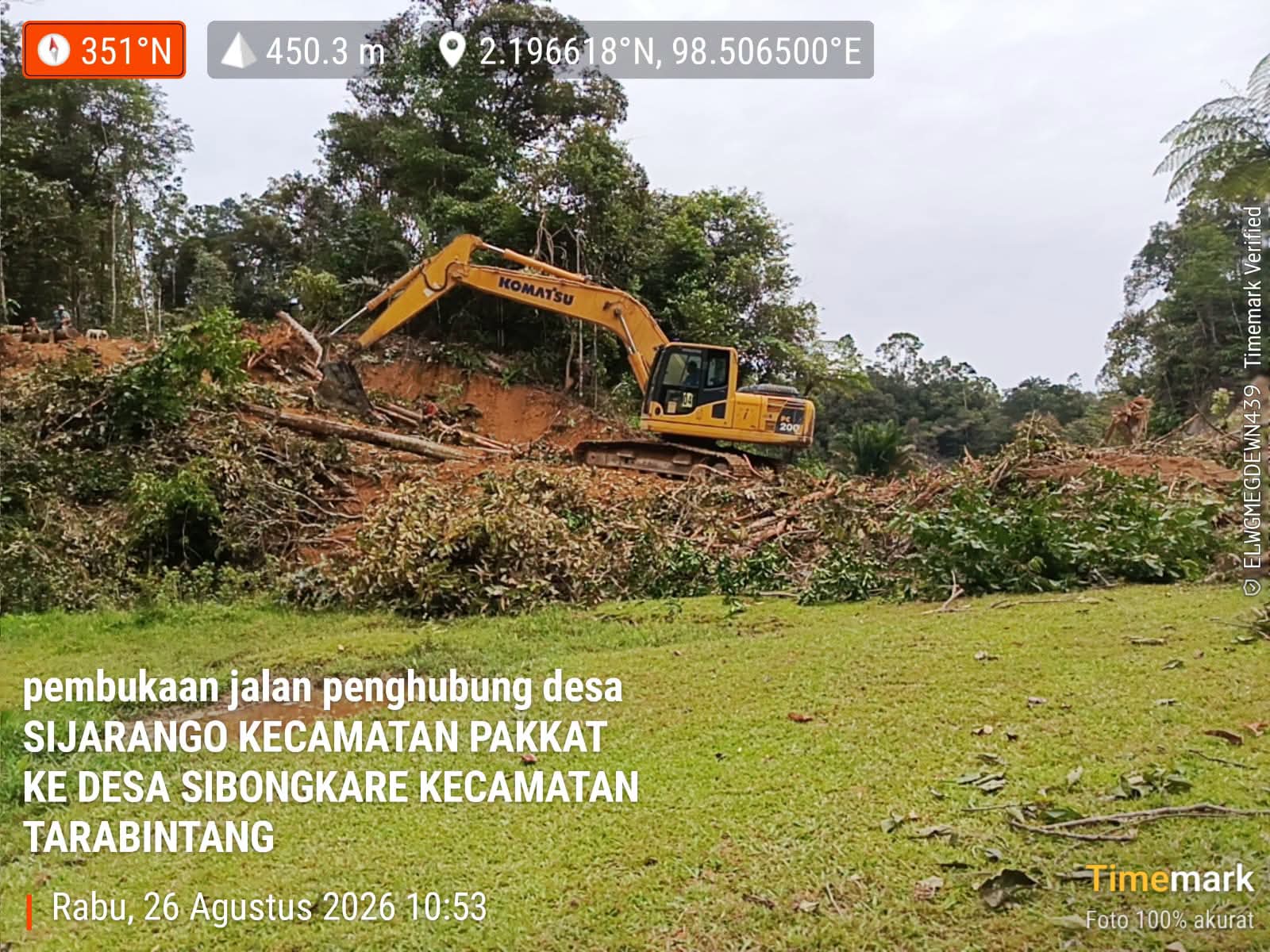Jalan Penghubung Pakkat-Tarabintang di Humbahas Kini Tembus, Akses Petani Makin Mudah