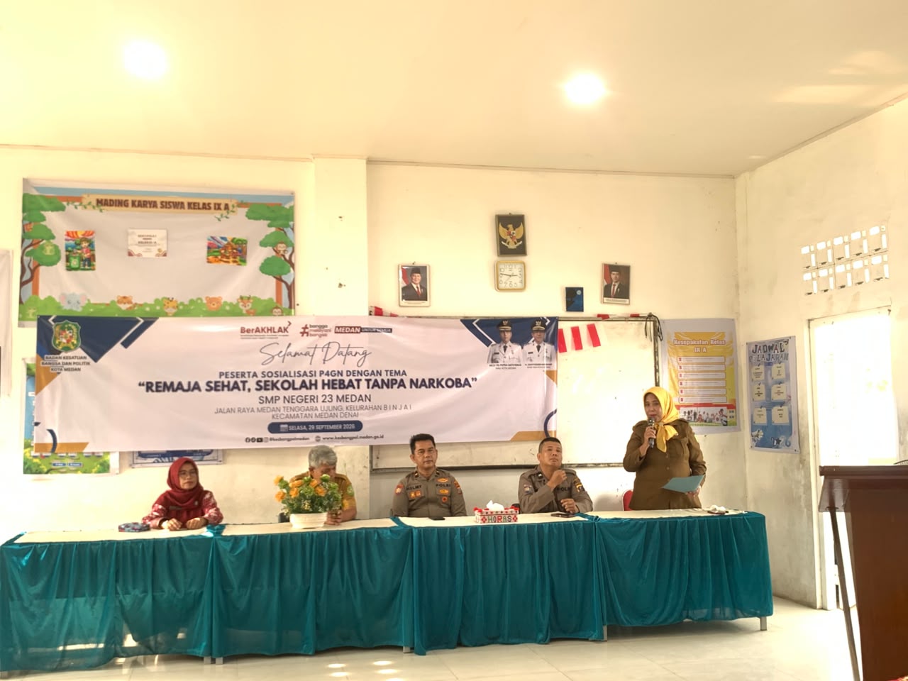 Siswa SMP Negeri 23 Medan Antusias Ikuti Sosialisasi P4GN
